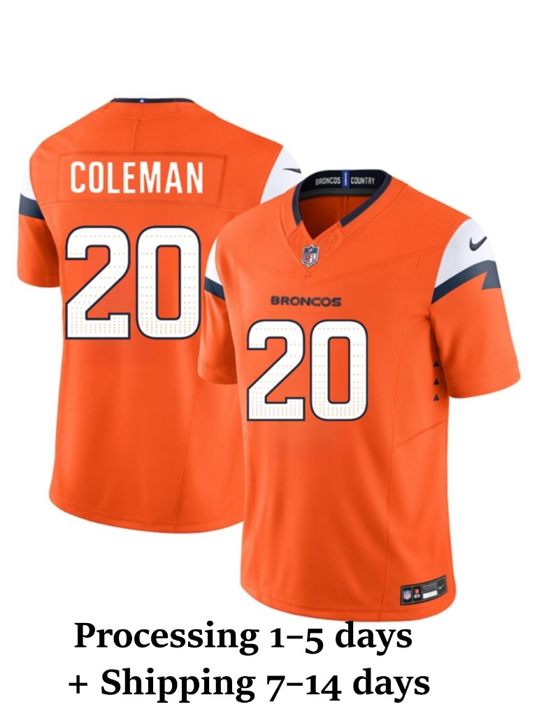 Mens Or Youths Select Jonah Coleman Orange Vapor Stitched Jersey